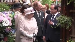 A1 Report  Mbreteresha Elizabeth II viziton mbas 66 vitesh tregun e luleve të Parisit [upl. by Agnimod]