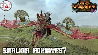 KHALIDA FORGIVES  Total War Warhammer 2  Online Battle 483 [upl. by Leitnahs299]