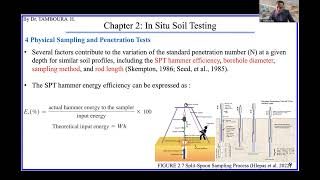 Foundation EngineeringChapter 2 In Situ Soil Testing Part4Standard Penetration Test SPT [upl. by Aznola]