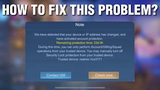 HOW TO FIX THIS PROBLEM DETECTED DEVICE OR IP ADDRESS HAS CHANGED amp ACTIVATED ACCOUNT PROTECTION [upl. by Laamaj]