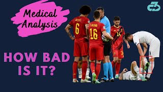 Euros 2021 Italy vs Belgium  Explained Leonardo Spinazzola injury [upl. by Merl]