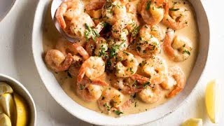 Perfectly Creamy Garlic Prawns Recipe [upl. by Sackman745]