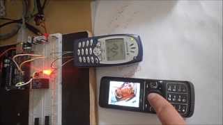 Arduino hacked ericsson mobile phone GSM remote control [upl. by Sheelagh]