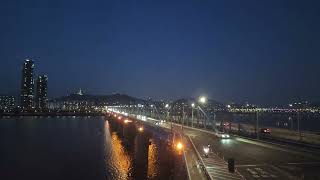 노을카페서 바라본 서울야경첼리투스아파트남산타워동작대교hanriver서울이곳은카페실내소음 [upl. by Robbins]