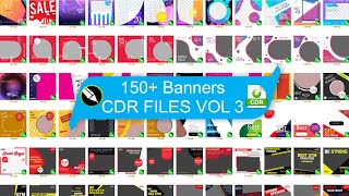 150 Banners CDR Files Free For Download VOL 3 [upl. by Iznyl855]