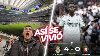 🔥 REAL MADRID 40 OSASUNA 🔥 Así se vivió en el BERNABÉU 9 noviembre 2024 HAT TRICK VINICIUS JR [upl. by Ahsihat670]