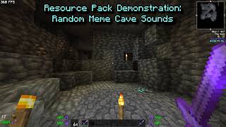 Random Meme Cave Sounds  Minecraft Java Resource Pack [upl. by Trudey]