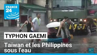 Le typhon Gaemi poursuit sa course en Asie • FRANCE 24 [upl. by Ymrej]