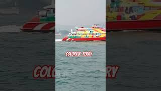 Colorful Ferry ferry colorful harbourview hongkong izahd [upl. by Nonaihr218]