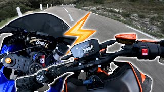 YAMAHA R7 2024 VS KTM 890 DUKE  💥 [upl. by Blain176]