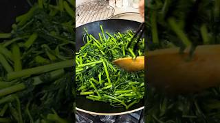 Water spinach recipe simplerecipe waterspinach healthyfood homegrown [upl. by Ecirum630]