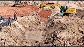 Video 1 Earthfill Dam ConstructionSite ClearingampCutoff backfillampGeogrid [upl. by Rufina255]