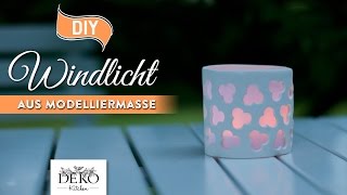 DIY Windlicht aus Modelliermasse selber machen How to Deko Kitchen [upl. by Allison743]