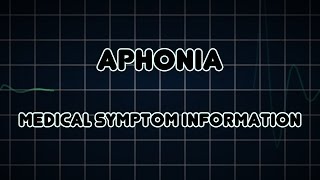 Aphonia Medical Symptom [upl. by Durwood]