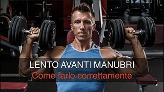 Lento avanti manubri come farlo correttamente [upl. by Aissatsan288]