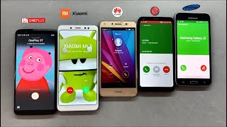 OnePlua 5T  Xiaomi Mi N5  Huawei Y5   LG Q6 Plus  Samsung Galaxy J3 Ringing Incoming call [upl. by Akela]