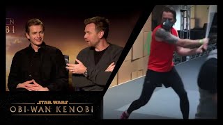 Hayden Christensen KICKS A In Lightsaber Training Breaking down the moves with Ewan McGregor [upl. by Onitsuj]