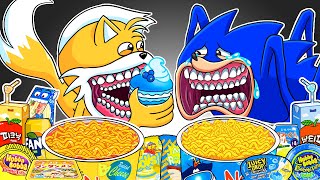 SHIN SONIC TAPES  Snacks and Beverages YELLOW BLUE Food Mukbang with SHIN SONIC TAPES  ASMR [upl. by Gratiana]