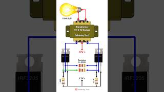 How to make 12V DC to 220V AC  12V to 220V inverter 12vto220v inverter [upl. by Emiolhs]