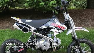 SSR 125cc Semi Automatic Pit Bike  Dirt Bike by Powersports Distro LLC [upl. by Anerec]