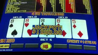 Mohegan Sun Video Poker Jackpots [upl. by Onitnerolf]