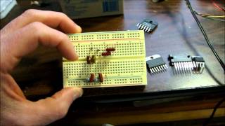 Stereo amplifier TDA7264 on breadboard [upl. by Reiss]