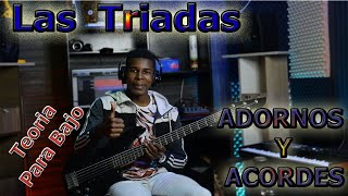 Bajo eléctrico TRIADAS EN EL BAJO tutorial bien explicado Adornos y acordes con triadas [upl. by Milman]