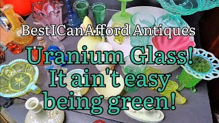 Different colors of uranium glass Some cadmium and manganese for funsies Weirdest antiques channel [upl. by Grefe]