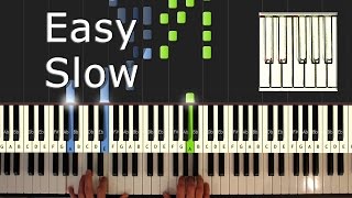 Alan Walker  Faded  Piano Tutorial Easy SLOW  How To Play Synthesia [upl. by Baillieu]