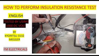 WHAT IS CABLE INSULATION TESTER USING MEGGER TESTING 1000 DC VOLTS [upl. by Iviv]