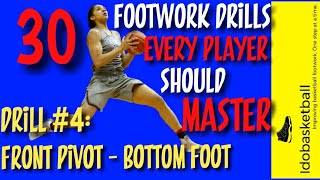 Basketball Footwork Series  Drill 4  Front Pivot  Bottom Foot [upl. by Kata]