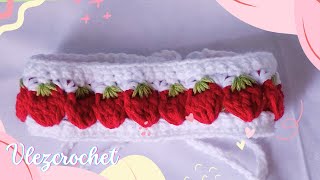 DiademaHeadband fresa crochet 11 [upl. by Lougheed832]