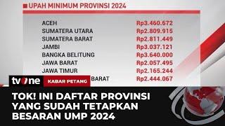 UMP Jawa Barat Tahun 2024 Naik 357  Kabar Petang tvOne [upl. by Norreg859]