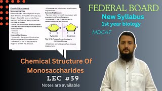 Chemical structures of monosaccharides  ribofuranose  glucopyranose  class 11 [upl. by Nnair80]