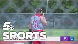 Mansfield softball takes down McCrory in 2A quarterfinals [upl. by Ainalem]