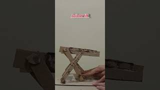 Scissor lift by cardboard trending automobile project experiment diy music memes [upl. by Warthman]