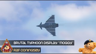 RAF PILOT BRUTAL TYPHOON DISPLAY WITH AWESOME INVERTED FLYPAST AFTER DEMO • RAF CONINGSBY 020524 [upl. by Waite35]