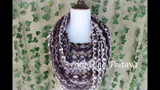 How to Crochet Lacy Mobius Twist Wrap Crochet Tutorial Subtítulos en español  Русские Субтитры [upl. by Durkee]