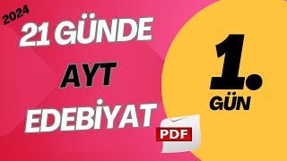 2024 AYT EDEBİYAT KAMPI 1GÜN  21 GÜNDE AYT EDEBİYAT [upl. by Olifoet]