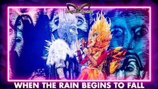 Flamme Fatale amp IJskoning  ‘When The Rain Begins To Fall’  Aflevering 6  The Masked Singer  VTM [upl. by Seaton]