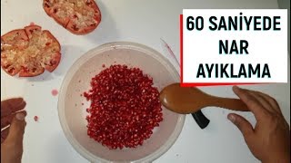 NAR EN KOLAY NASIL AYIKLANIR  60 SANİYEDE NAR AYIKLAMA  Pomegranate Extraction [upl. by Utham187]