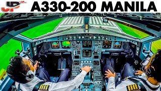 Piloting Airbus A330 into Manila  Cockpit View [upl. by Eiboj]