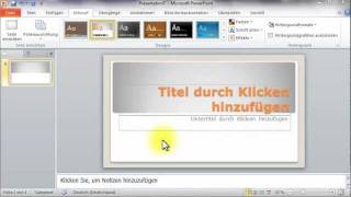 Video Marketing mit PowerPoint 2010 Präsentation erstellen 412 Erste Folie in deutsch [upl. by Zsamot]