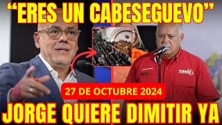 🔴JORGE AMENAZA CON DEJAR EL CHAVISMO Y DIOSDADO LE INSULTA DURAMENTE🚨 MIRA LA PELEA QUE HAN TENIDO [upl. by Anrehs]