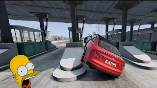 CRAZY CRASH COMPILATION Jumps Rolls and big air gaming cars beamngdrive [upl. by Nwadal]