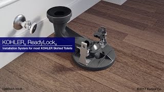 Quick Skirted Toilet Installation KOHLER ReadyLock [upl. by Seltzer]