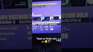 Combien de point vous avez fait cup cashcup solo fortnite shorts short [upl. by Dareece]