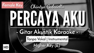 Percaya Aku Karaoke Akustik  Chintya Gabriella HQ Audio [upl. by Eivad629]