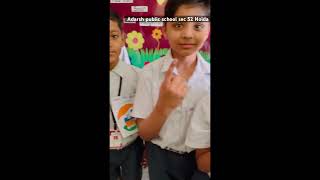 Adarsh Public School Noida elections2024 childrensentertainment elections votingawareness [upl. by Etnod]