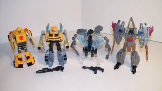 TRANSFORMERS 3 DOTM MISSION EARTH LEGENDS SET TRU EXCLUSIVE BUMBLEBEE STARSCREAM TOY REVIEW [upl. by Purdy]